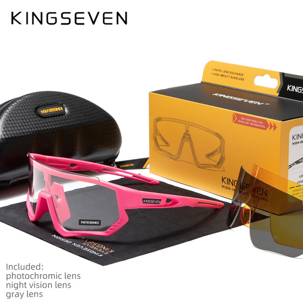 KINGSEVEN Photochromic Cycling Sunglasses