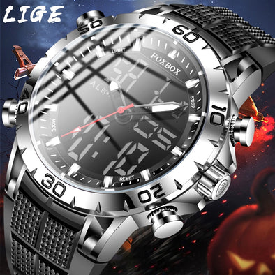 LIGE Military Sport Silicone Wrist Watch - Amanda's Sunglasses and More