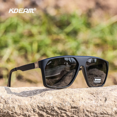 KDEAM  TR90 Polarized Sunglasses F1 Pilot Dynamic Angled Shape