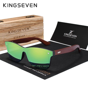 KingSeven Rosewood Unisex Sunglasses Vintage Style