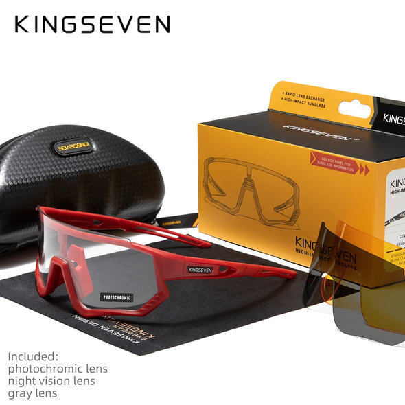 KINGSEVEN Photochromic Cycling Sunglasses