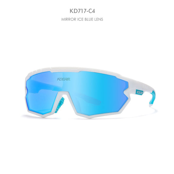 KDEAM Oversized Designed One-piece Shape Polarized Sunglasses with TR90 Temple