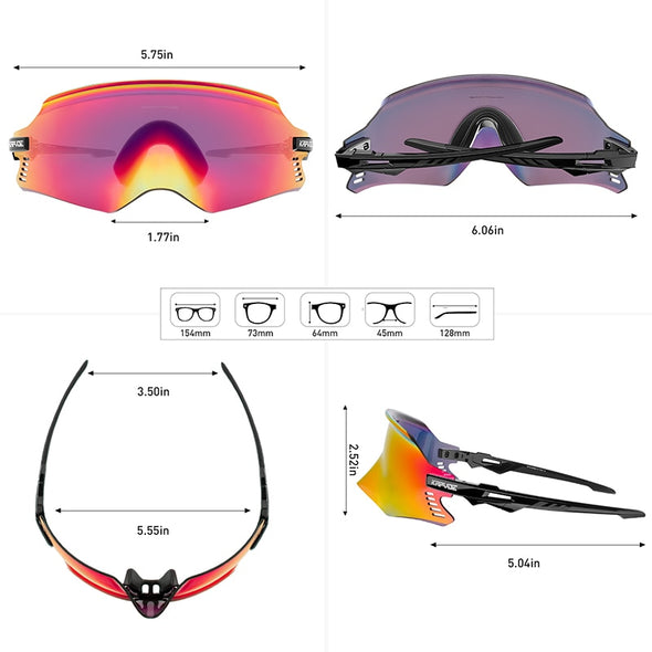 Kapvoe Sports Cycling Sunglasses,  UV400 protection.