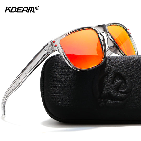 KDEAM Durable Lightweight Polarized Sunglasses All-fit Size  Hard Case included