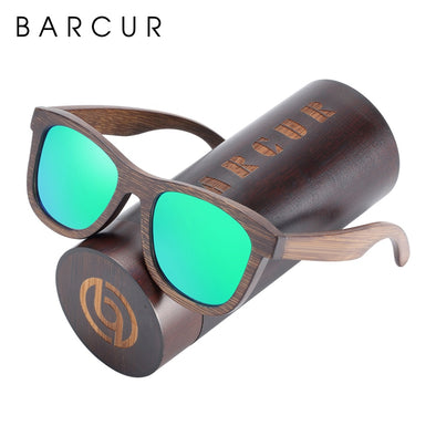 BARCUR Natural Wooden Polarized Sunglasses, Handmade Bamboo - Amanda's Sunglasses and More