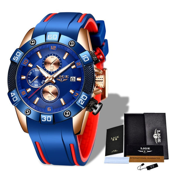 Lige Men's Business Chronograph Quartz Wrist Watch - Amanda's Sunglasses and More
