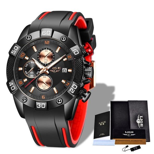 Lige Men's Business Chronograph Quartz Wrist Watch - Amanda's Sunglasses and More
