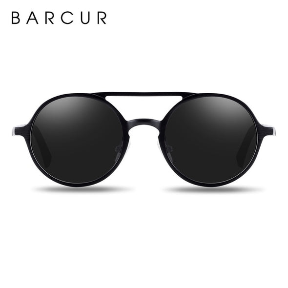 BARCUR Polarized Retro Style Round Sunglasses Unisex - Amanda's Sunglasses and More